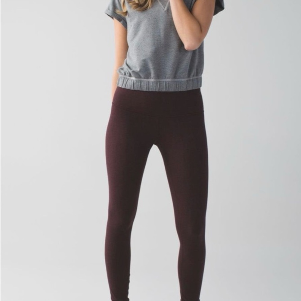 Lululemon Wunder Under Tight – Size 2 Heathered Bordeaux Drama– Like New